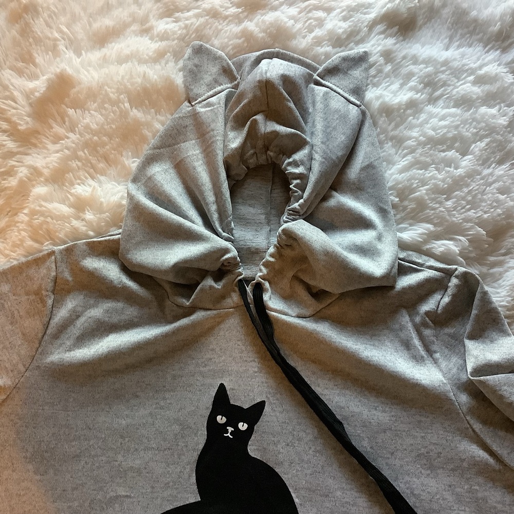Women Oversized Hoodie With Cat Ears